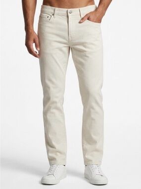 NWT Perry Ellis White Men’s Slim Fit Straight Leg Low Rise Stretch Jeans 32x32